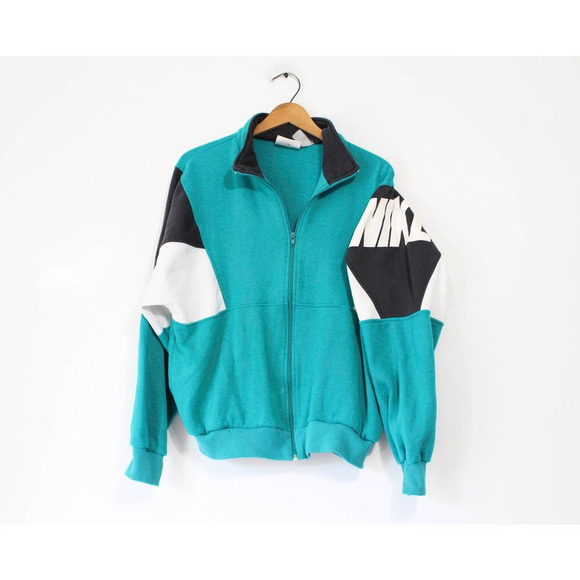 Vintage Other - Vintage Nike Swoosh Zip Track Jacket Gray Tag Warm Up